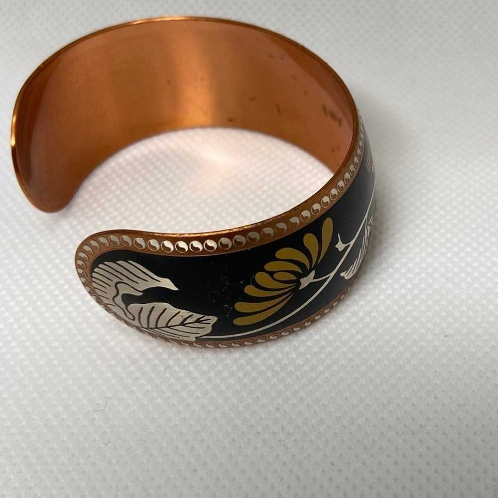 Vintage Golden Blossom Copper Cuff Franklin Mint … - image 2