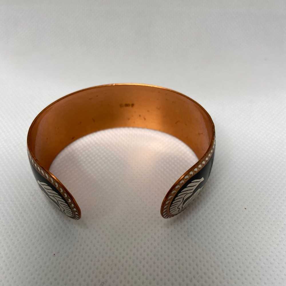 Vintage Golden Blossom Copper Cuff Franklin Mint … - image 4