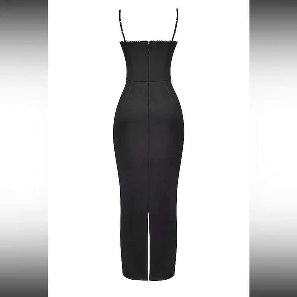 HOUSE OF CB Stefania Black Corset Maxi Dress Size… - image 4