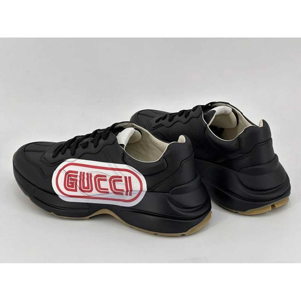 Gucci Rhyton leather low trainers - image 6