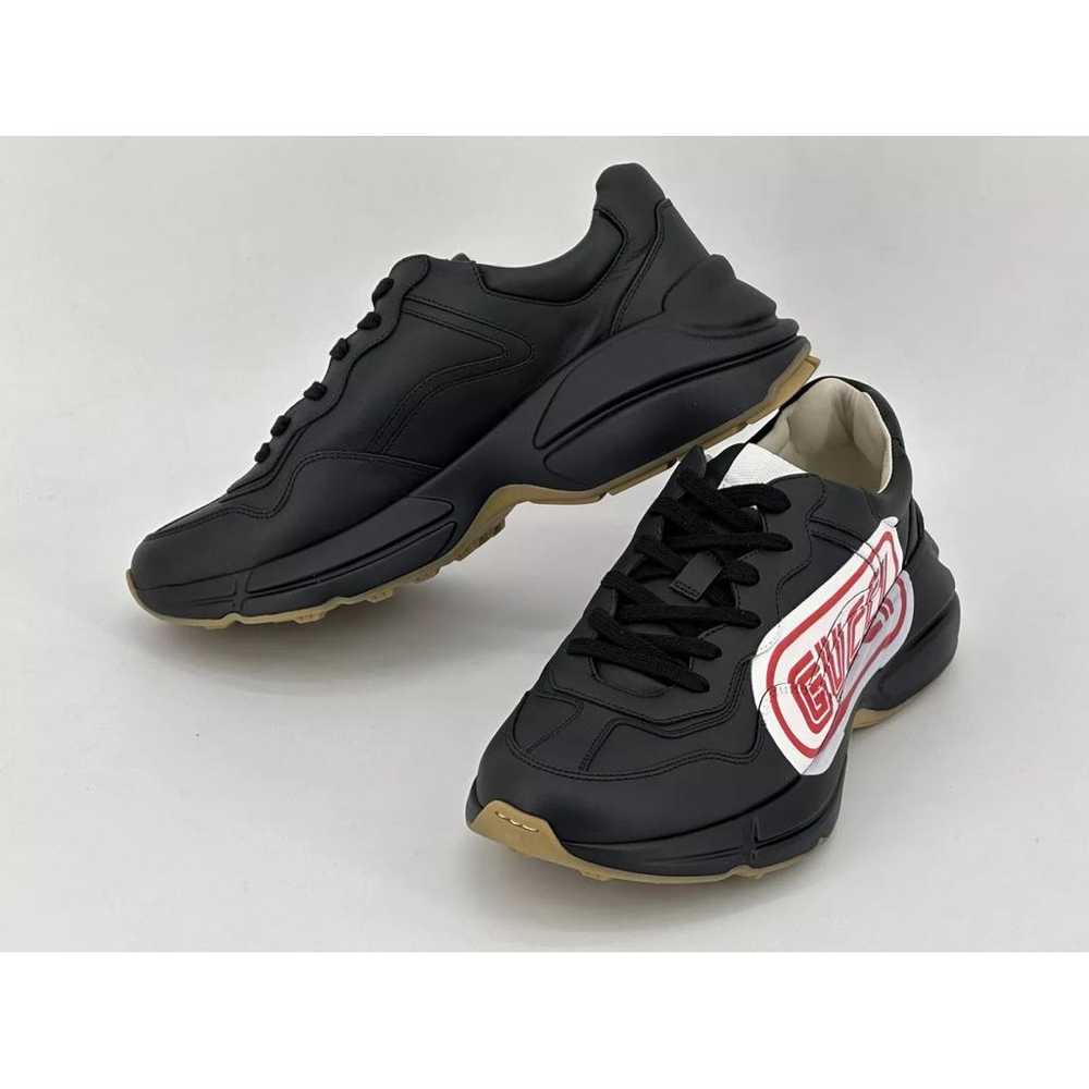 Gucci Rhyton leather low trainers - image 7