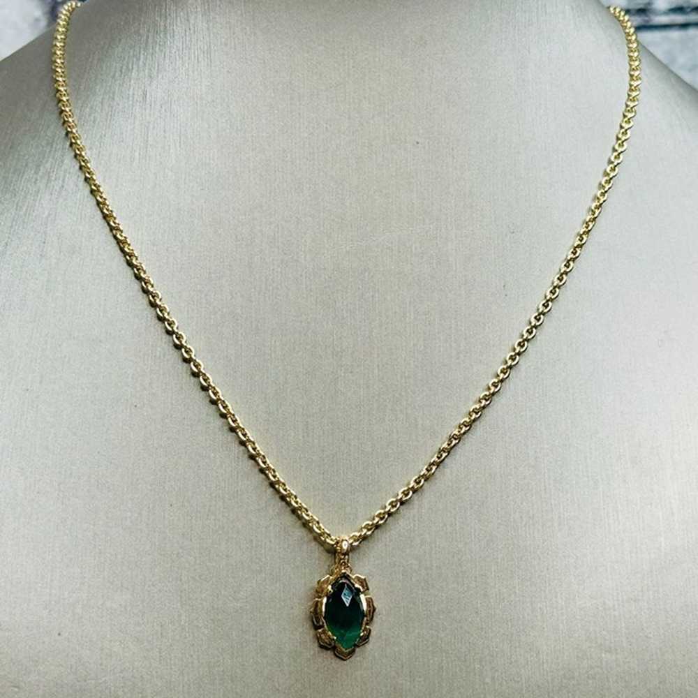 Kendra Scott Vintage Liam Gold Necklace in Green … - image 2