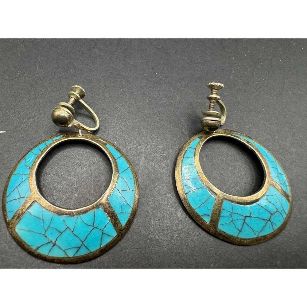 Vintage Taxco Mexico 925 Sterling Silver Turquois… - image 4