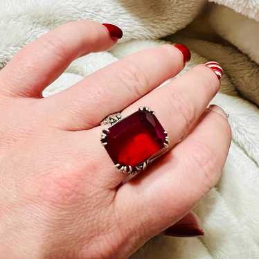 Ruby Ring Sterling Silver - image 1