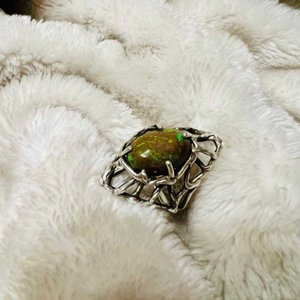 Opal Ring Sterling silver handmade - image 3