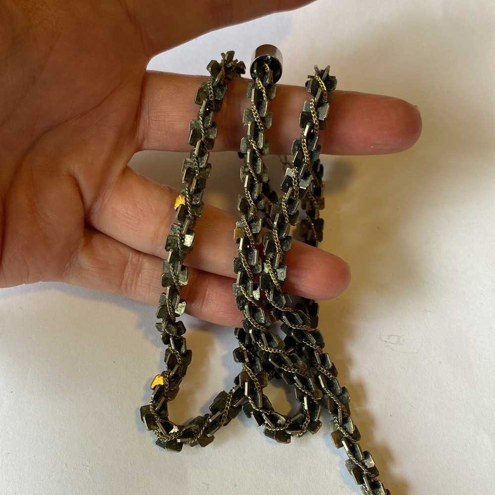 Artisan Silver Necklace - Chunky Links w/ Chain E… - image 10