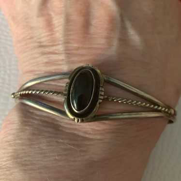 NATIVE/VINTAGE - Black Onyx Oval, Bezel Set, Spli… - image 1