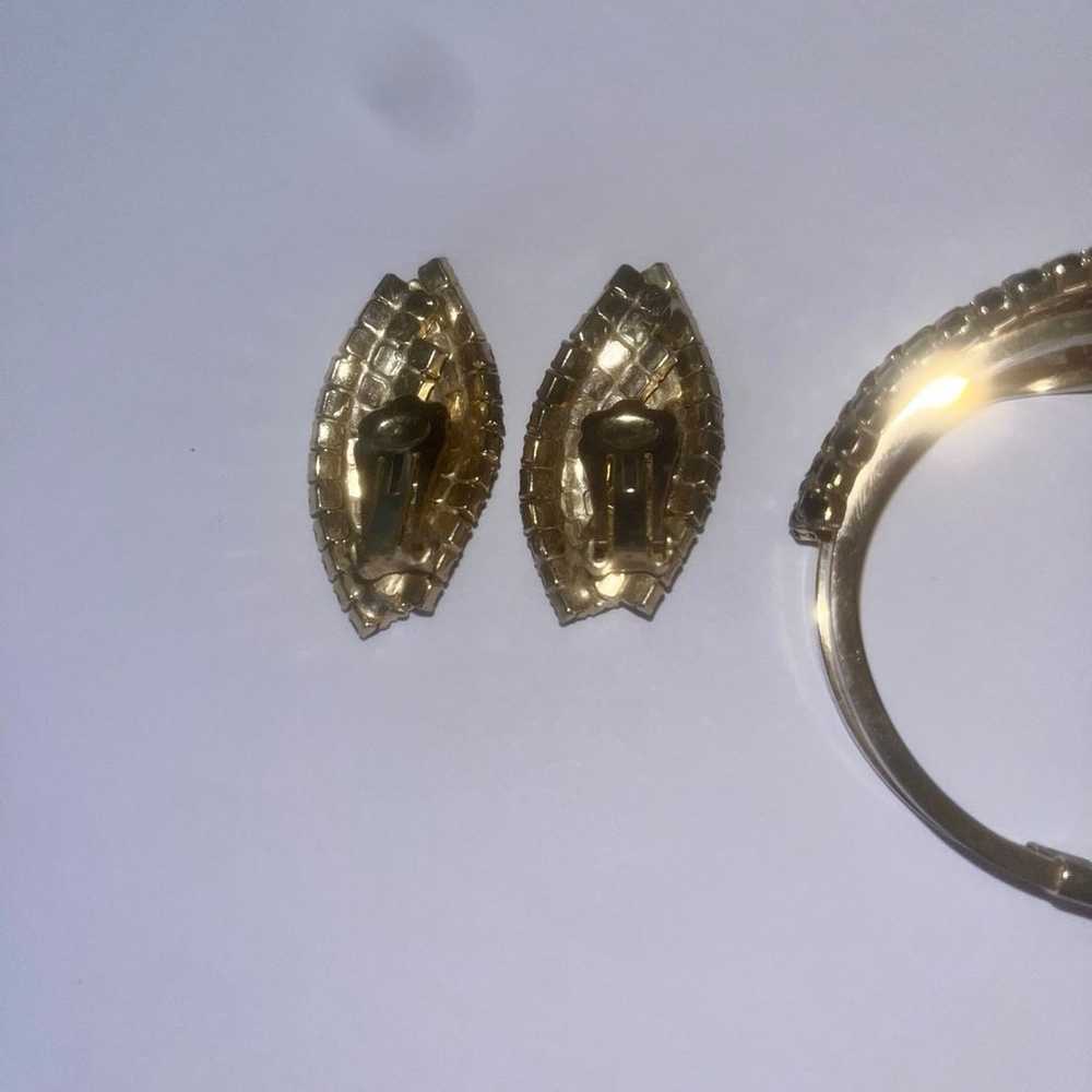 Juliana Attributed Clamper Bracelet & Earrings - image 5