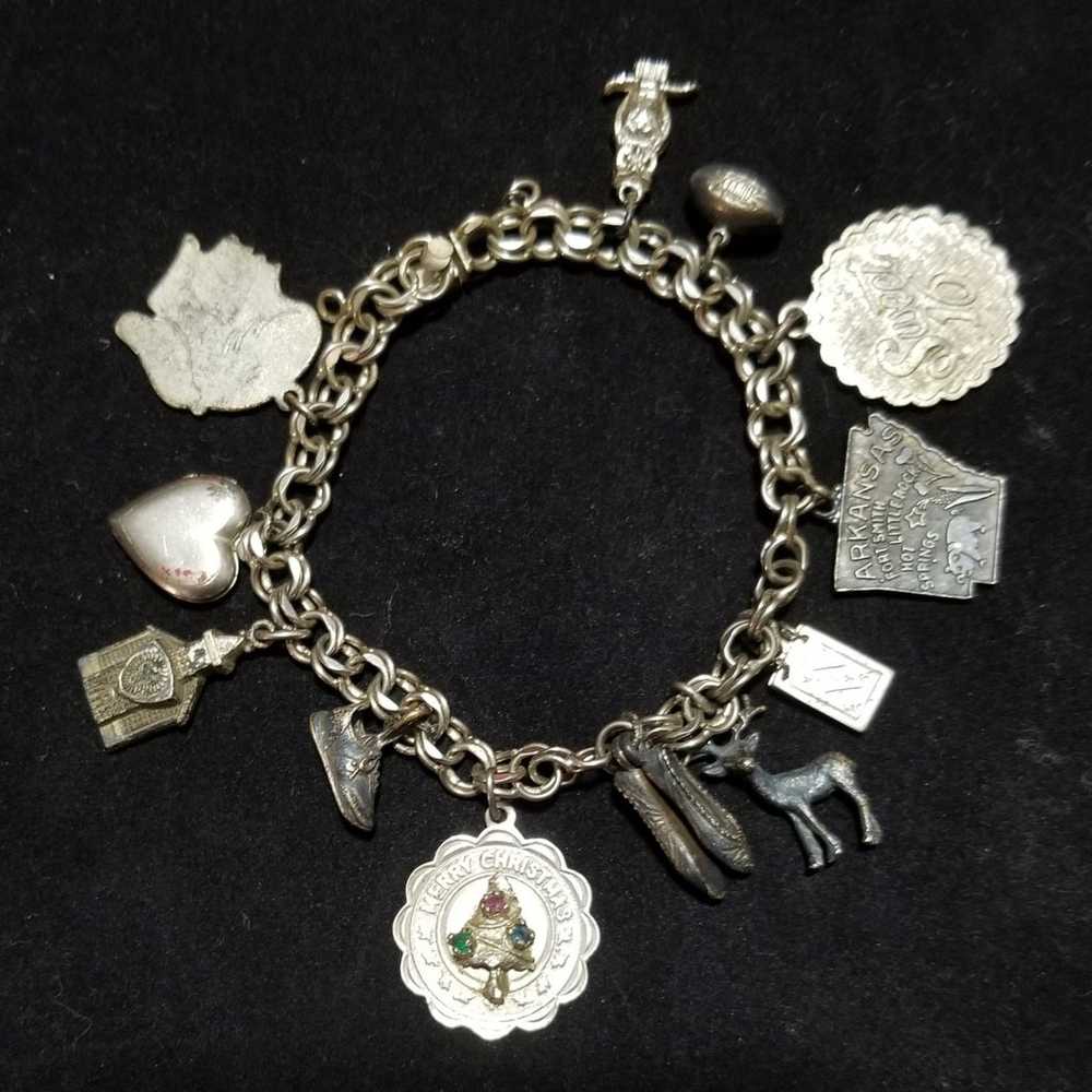 Vintage Silver charm Bracelet - image 1