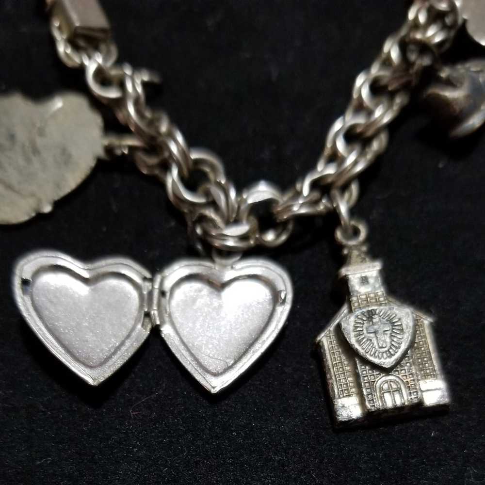 Vintage Silver charm Bracelet - image 3