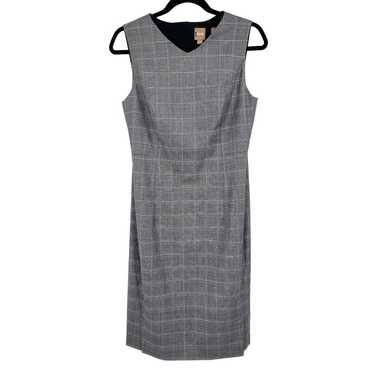 BOSS Hugo Boss Dress Dayami wool midi plaid sleev… - image 1