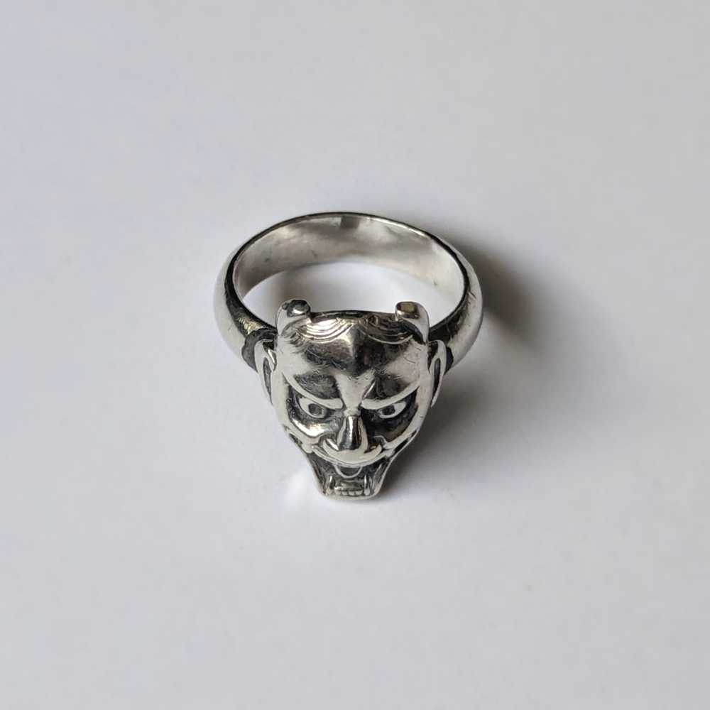 Vintage ring sterling silver Japanese hannya oni … - image 2