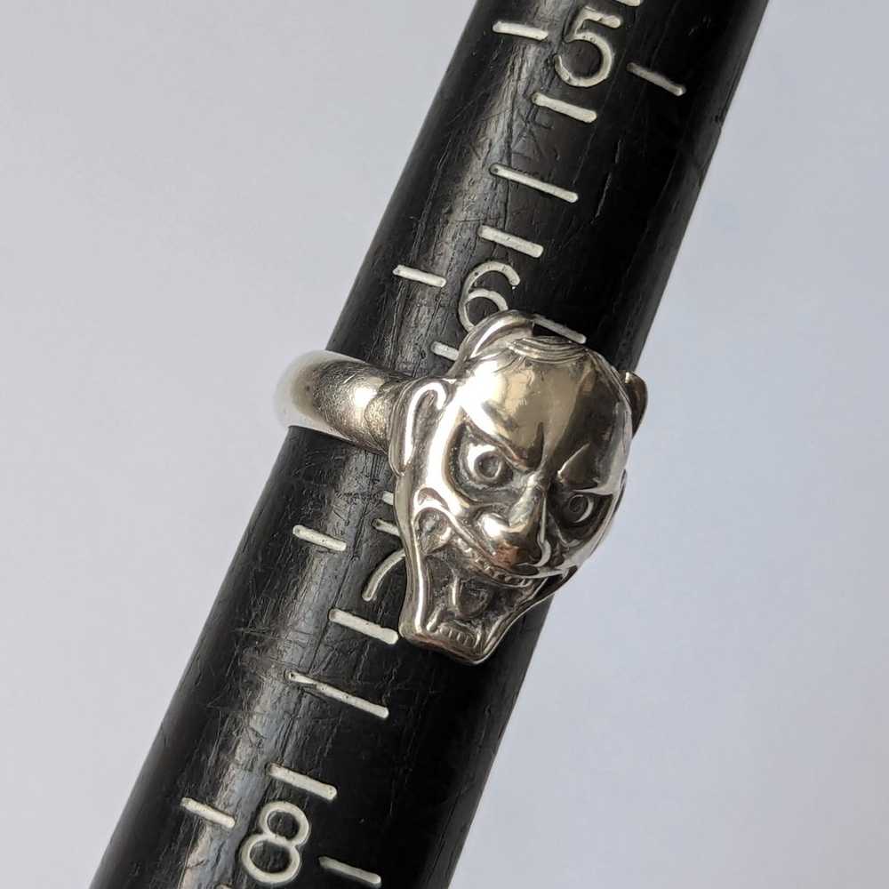 Vintage ring sterling silver Japanese hannya oni … - image 5