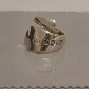 Sterling Silver Adjustable Spoon Ring 7 - image 1