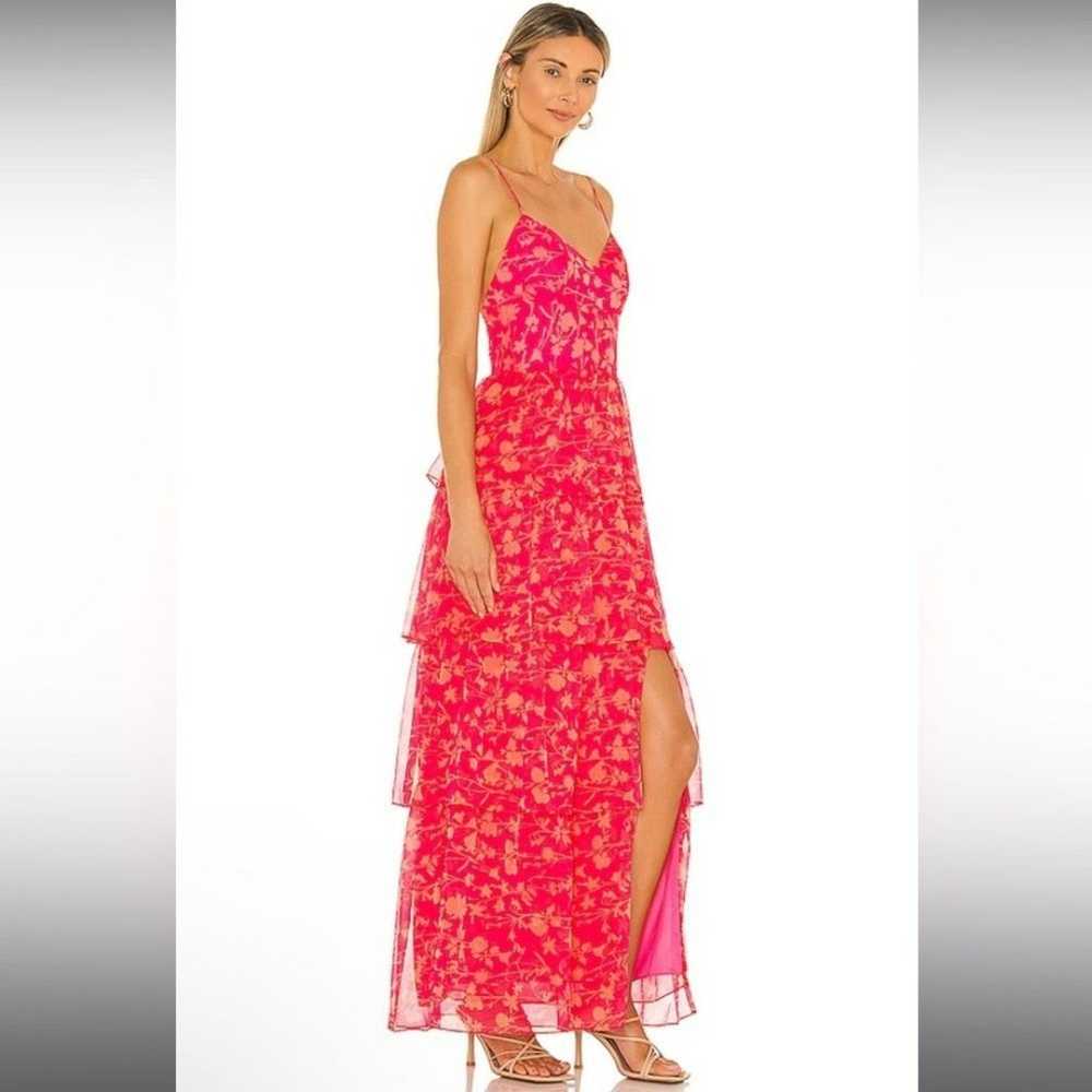 Amanda Uprichard Thaddea Maxi Dress Brookside Pin… - image 2