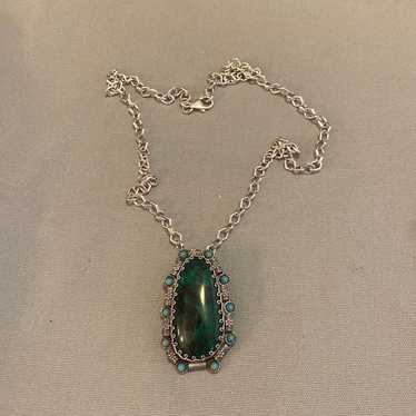 Vintage Navajo Turquoise pin or pendant with beaut