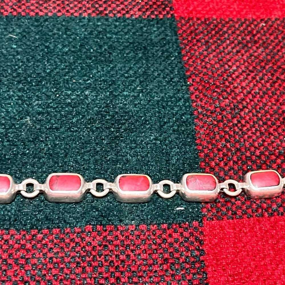 Mexico Sterling Silver Bracelet With Jasper 925 a… - image 4