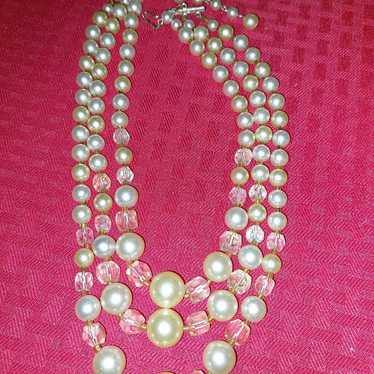 Vintage 3 strand necklace