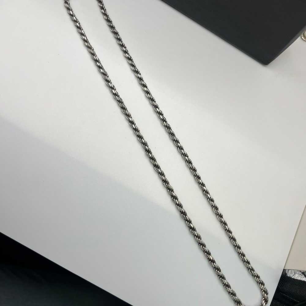 Vintage GM Sterling Silver 925 Italy Rope Chain  … - image 3