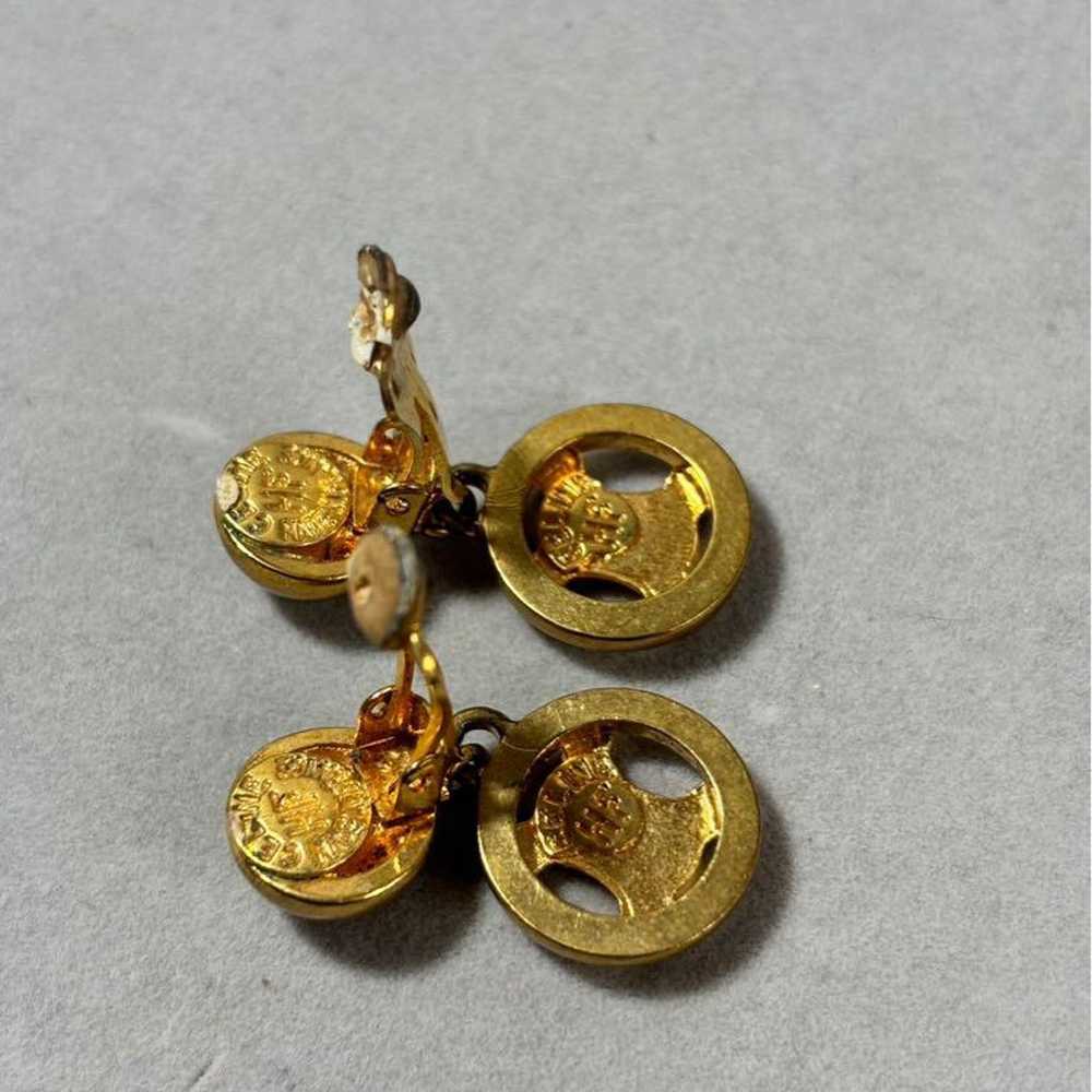 【Vintage】Celine Earrings Gold Retro Design Old Ce… - image 4