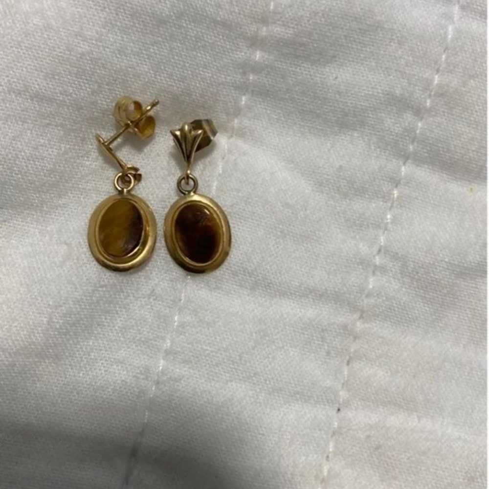 Vintage Solid gold earrings - image 1