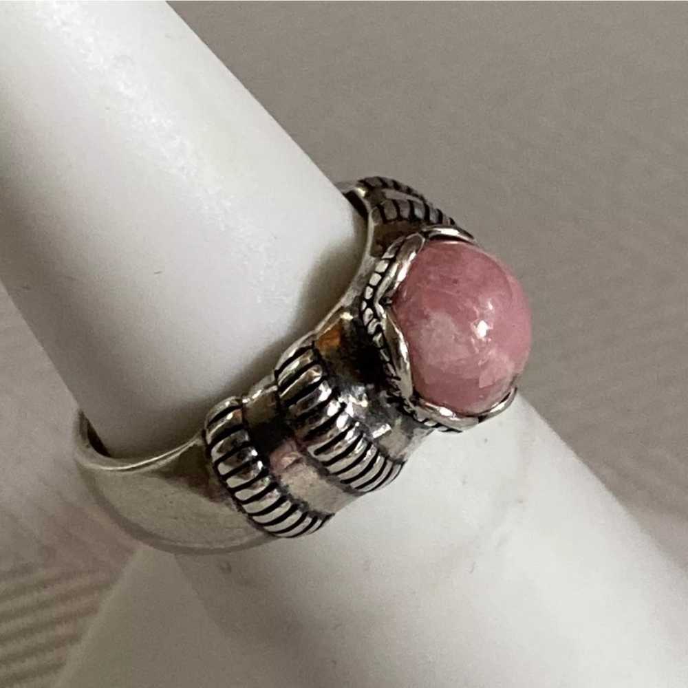 Vintage Carolyn Pollack Rhodochrosite set in Ster… - image 2