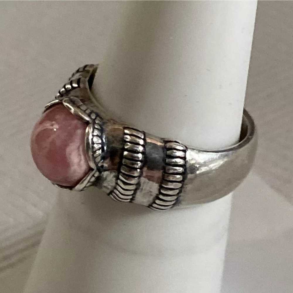 Vintage Carolyn Pollack Rhodochrosite set in Ster… - image 3