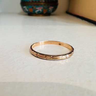 Vintage 10k art deco gold band