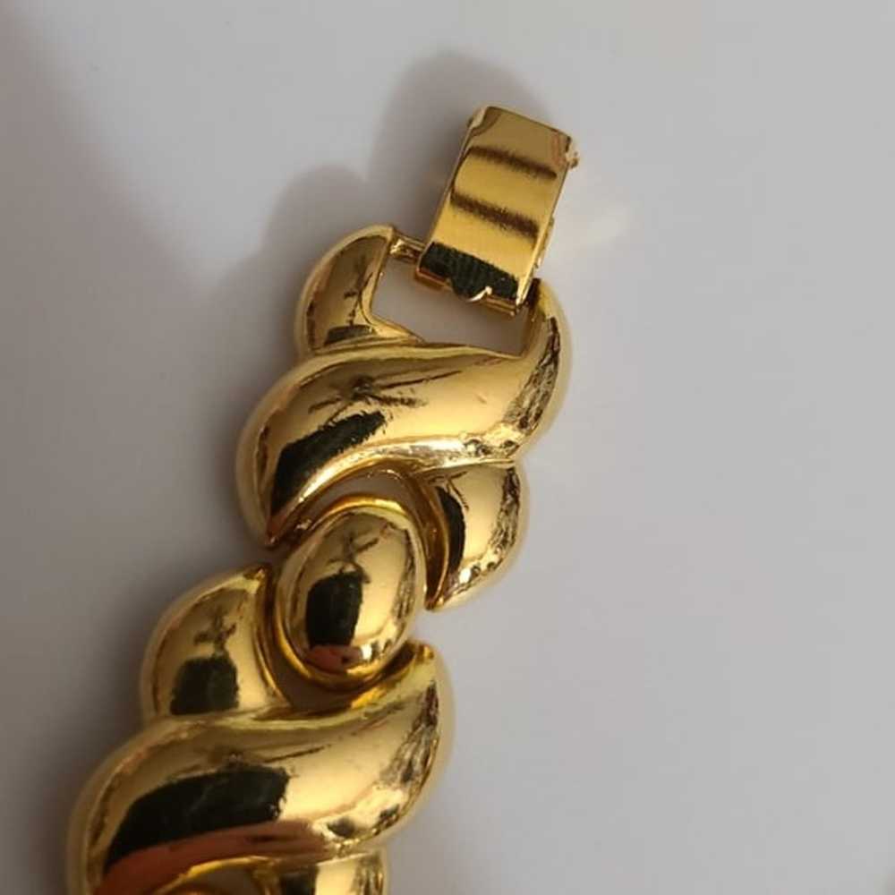 Vintage XO SET bracelet necklace heavy gold Dior … - image 4