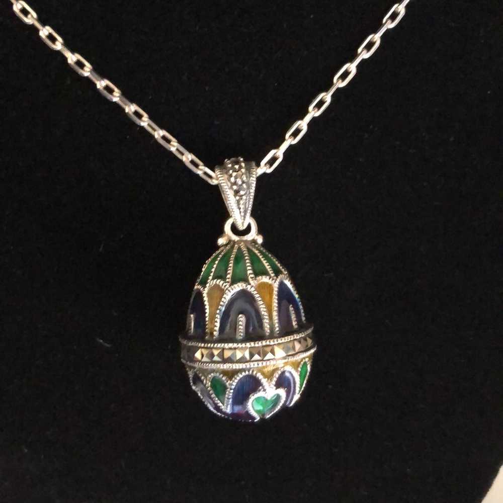 Ciani Chain faberge Egg Necklace - image 1