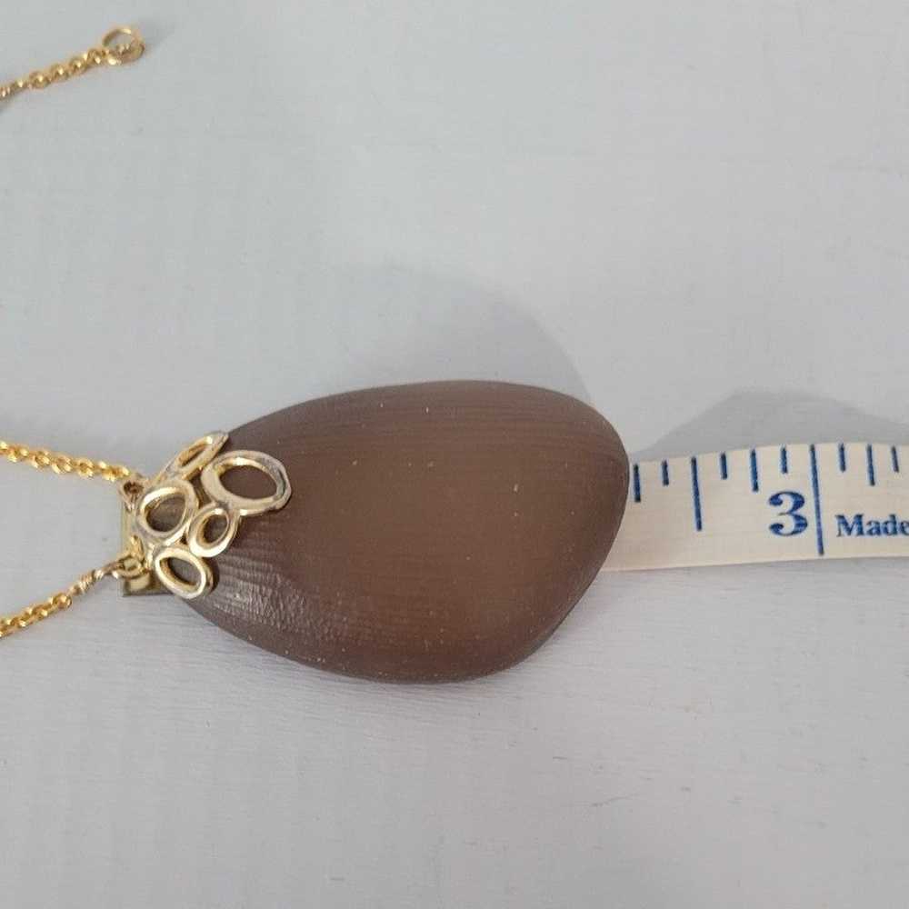 Alexis Bittar Goldtone Chain Lucite Pendant 16" +… - image 8