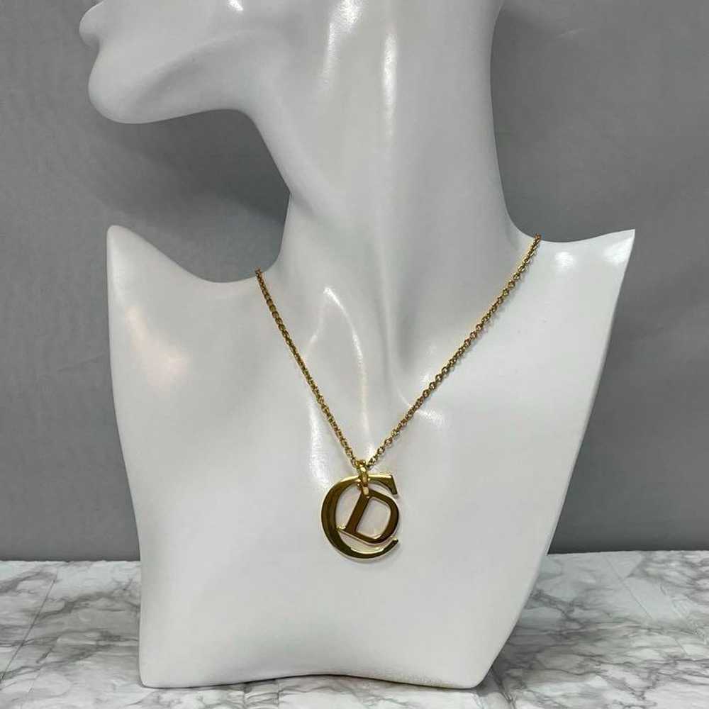 Christian Dior necklace CD logo gold ◆Vintage◆ - image 1