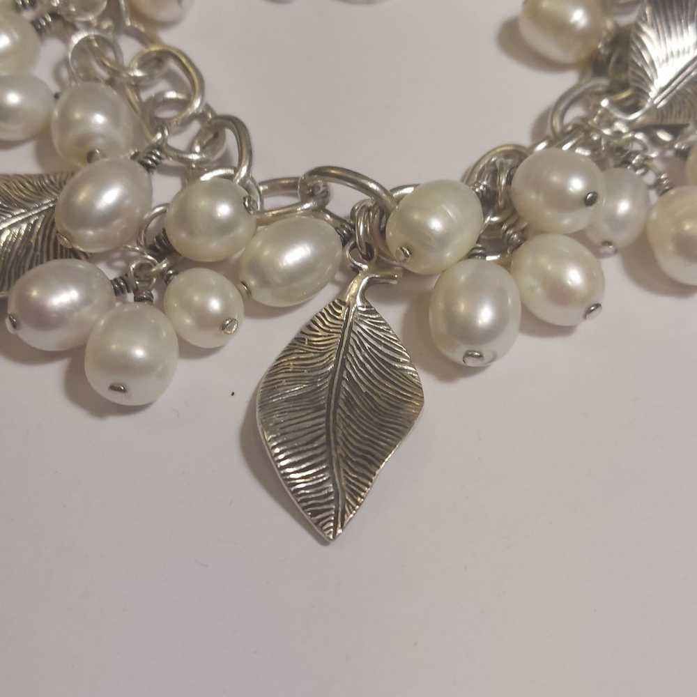 Silpada Retired 925 Sterling Silver Cultured Pear… - image 2