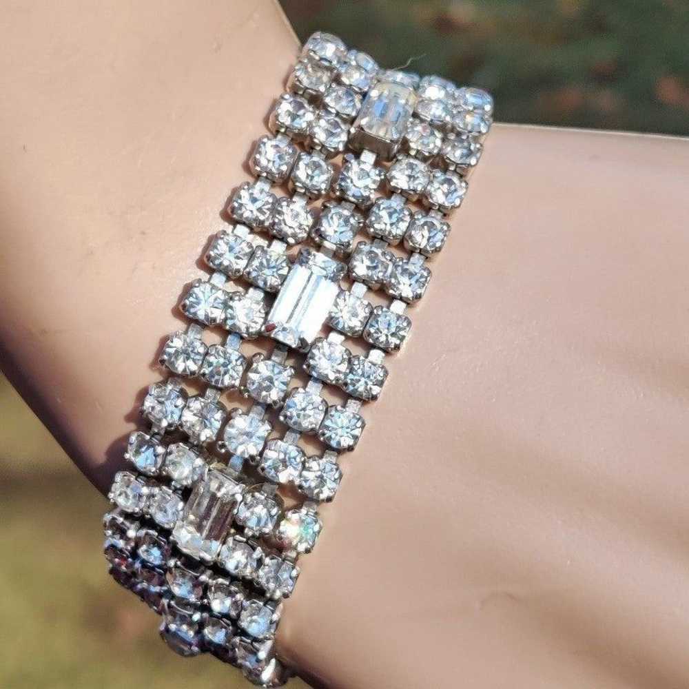 Vintage Weiss signed rhinestone bracelet - image 5