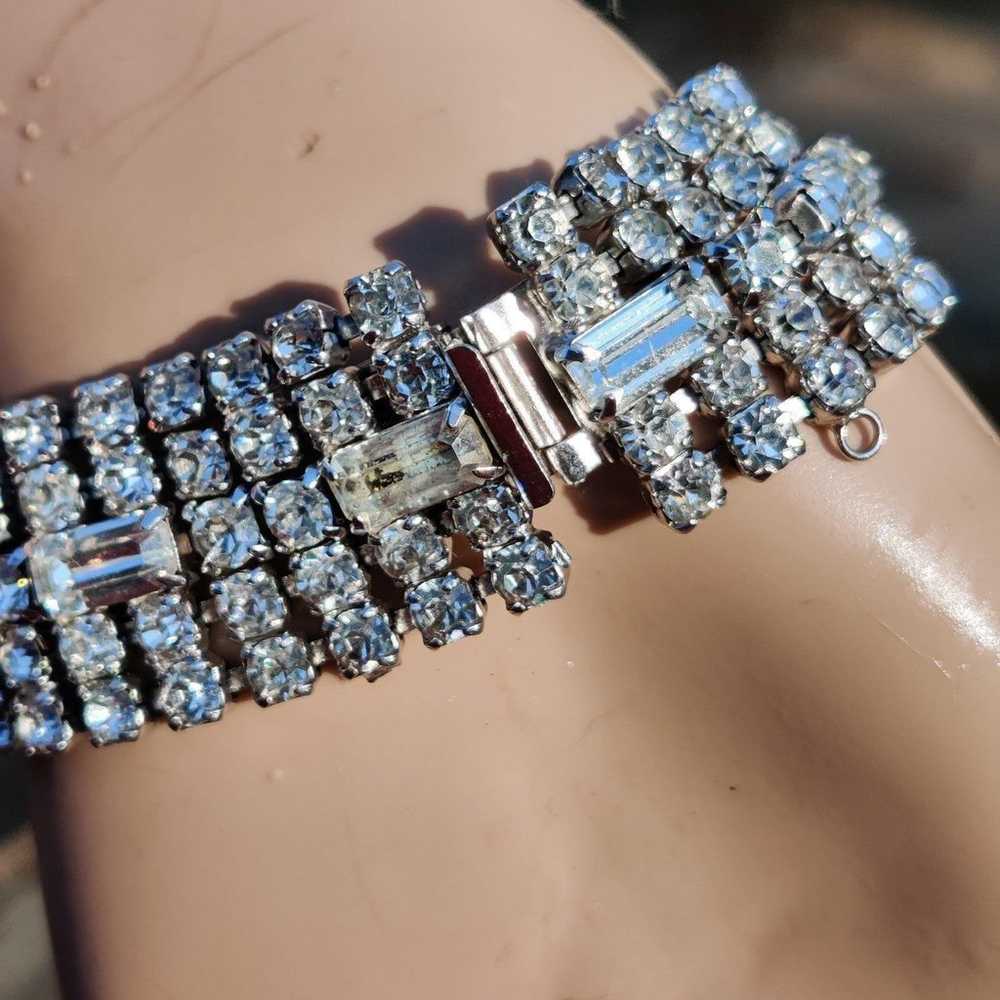 Vintage Weiss signed rhinestone bracelet - image 7