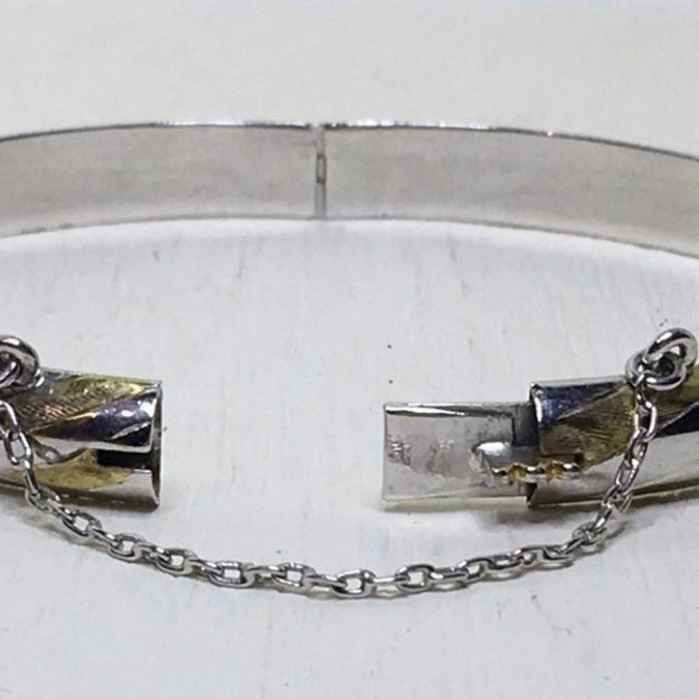 Vintage 925 two-tone bangle - image 3