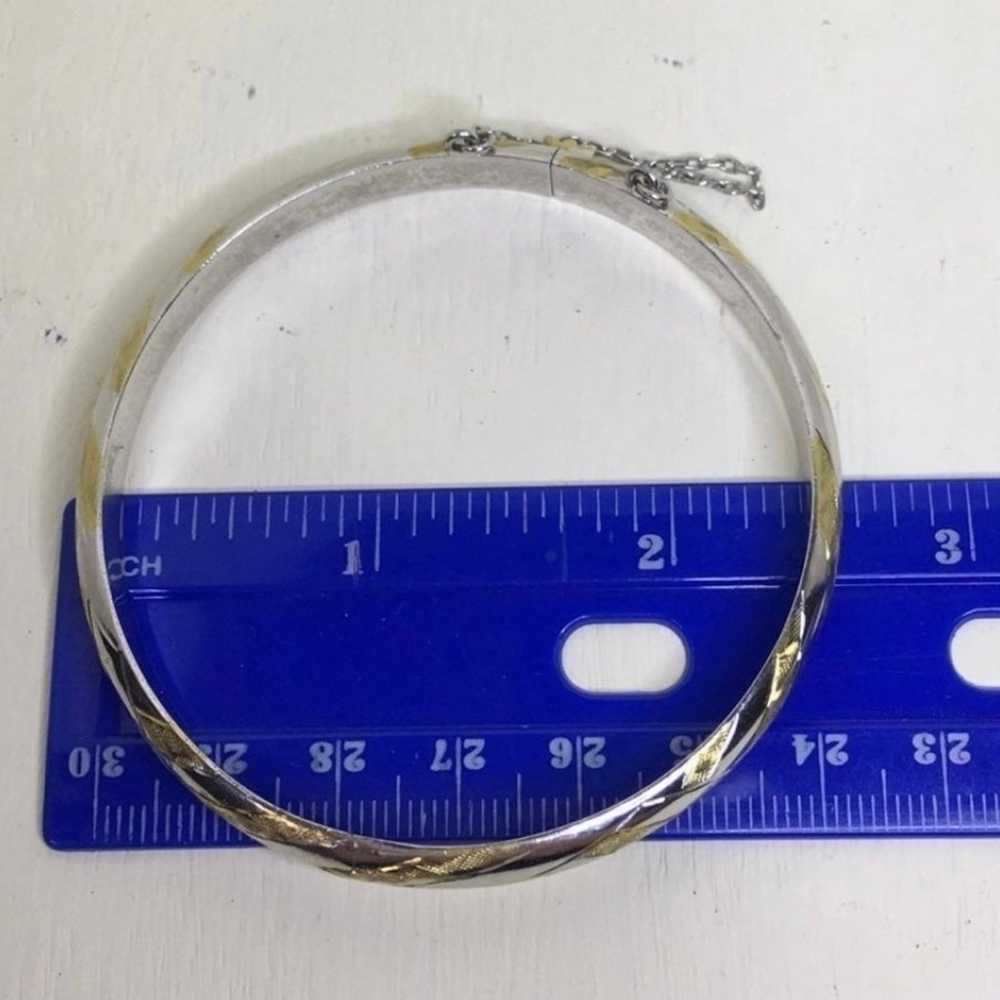 Vintage 925 two-tone bangle - image 7