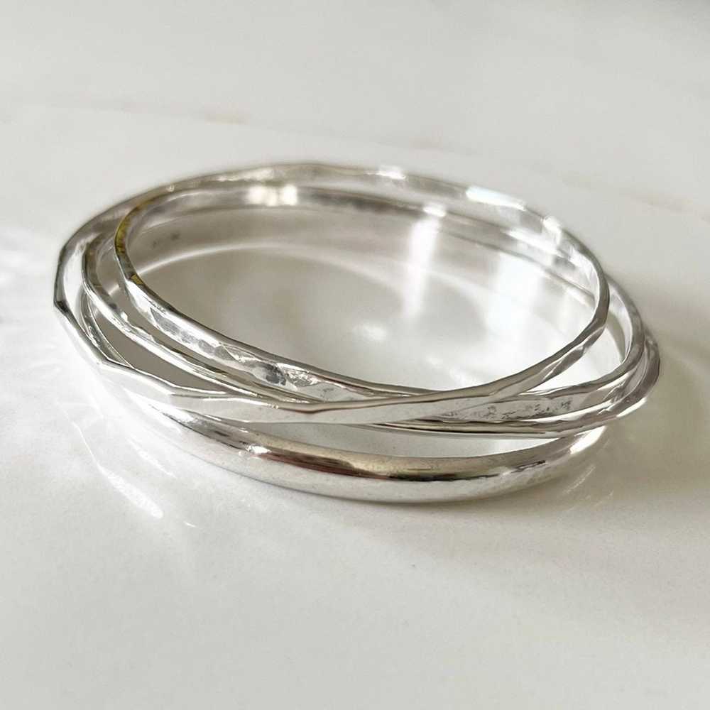 Vintage Bundle of 4 Sterling Silver Bangle Bracel… - image 1