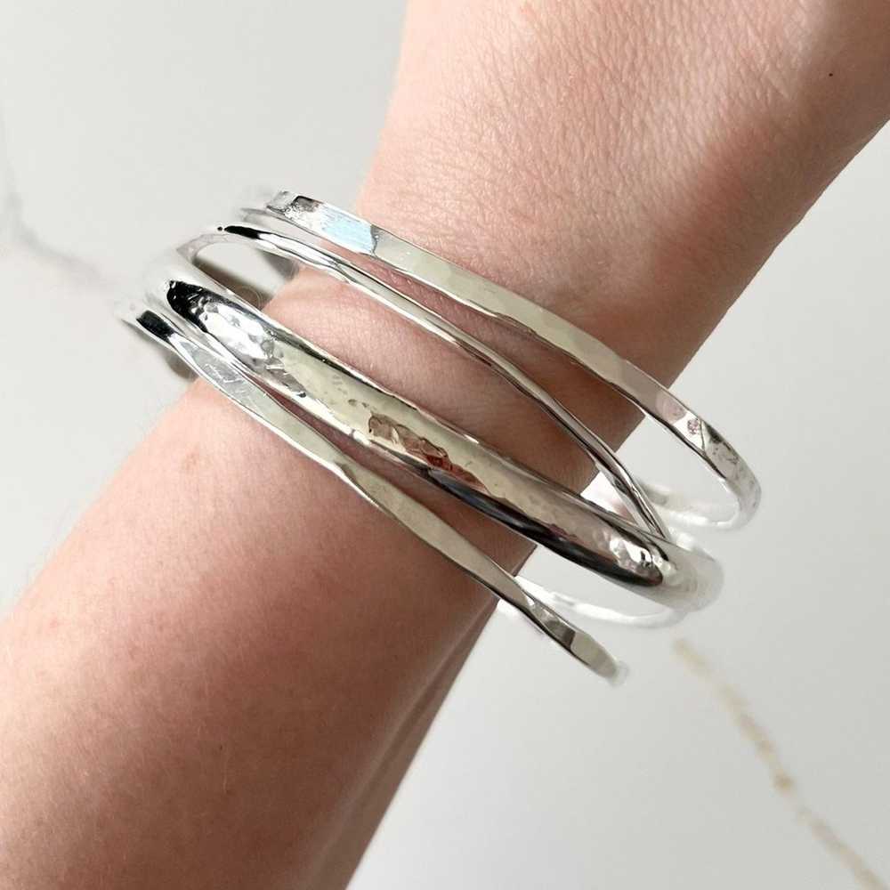 Vintage Bundle of 4 Sterling Silver Bangle Bracel… - image 8