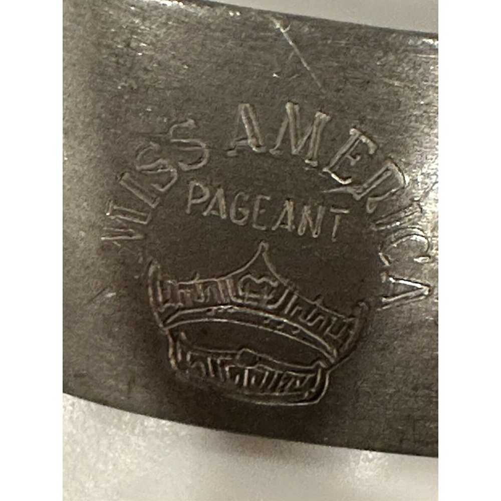 VTG Miss America Pageant 1981 Leonard Pewter Cuff… - image 11