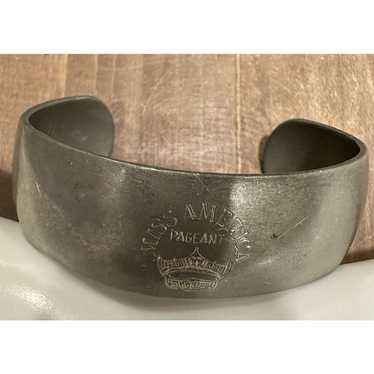 VTG Miss America Pageant 1981 Leonard Pewter Cuff… - image 1