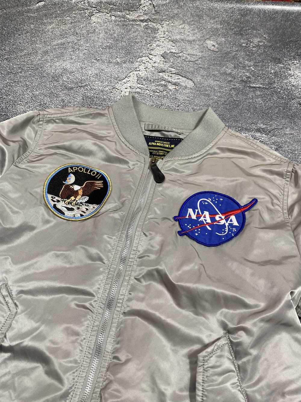 Alpha Industries × Bomber Jacket × Nasa Alpha Ind… - image 3