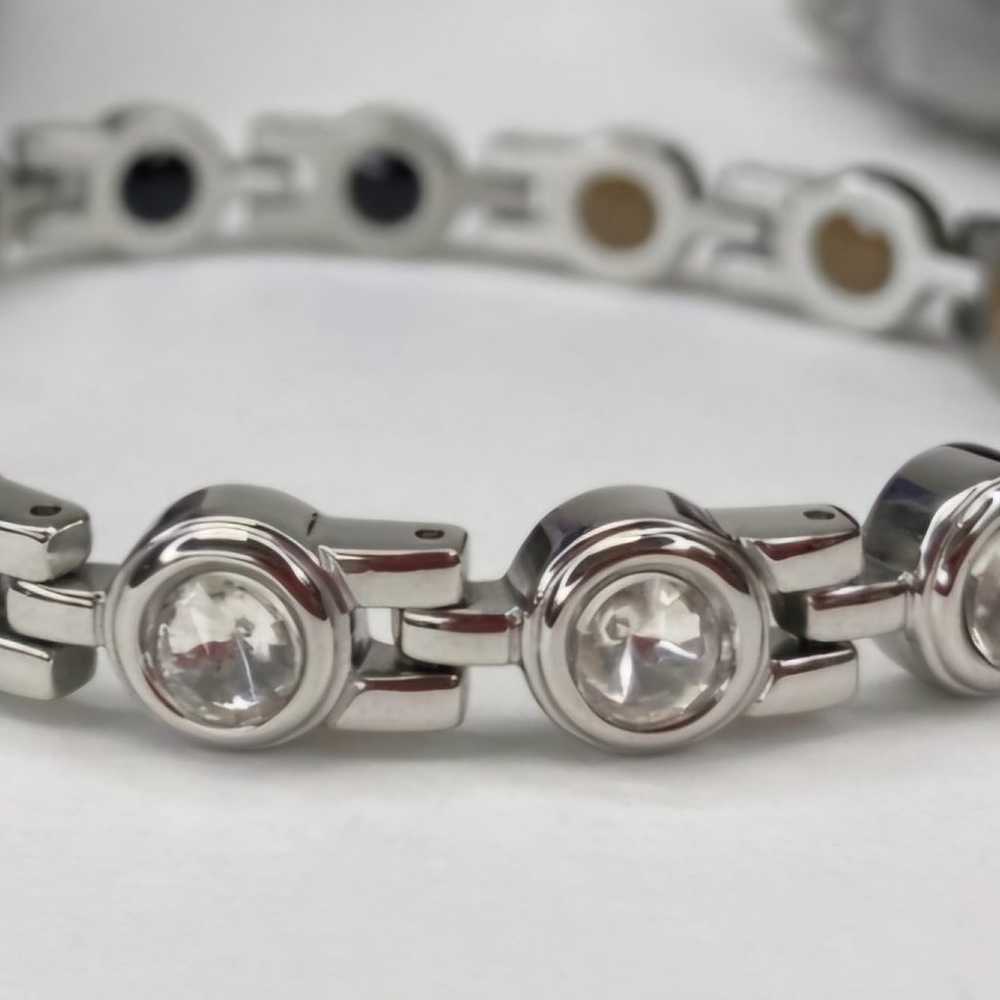 Swarovski Silver With Tourmaline Nano ion bracele… - image 2