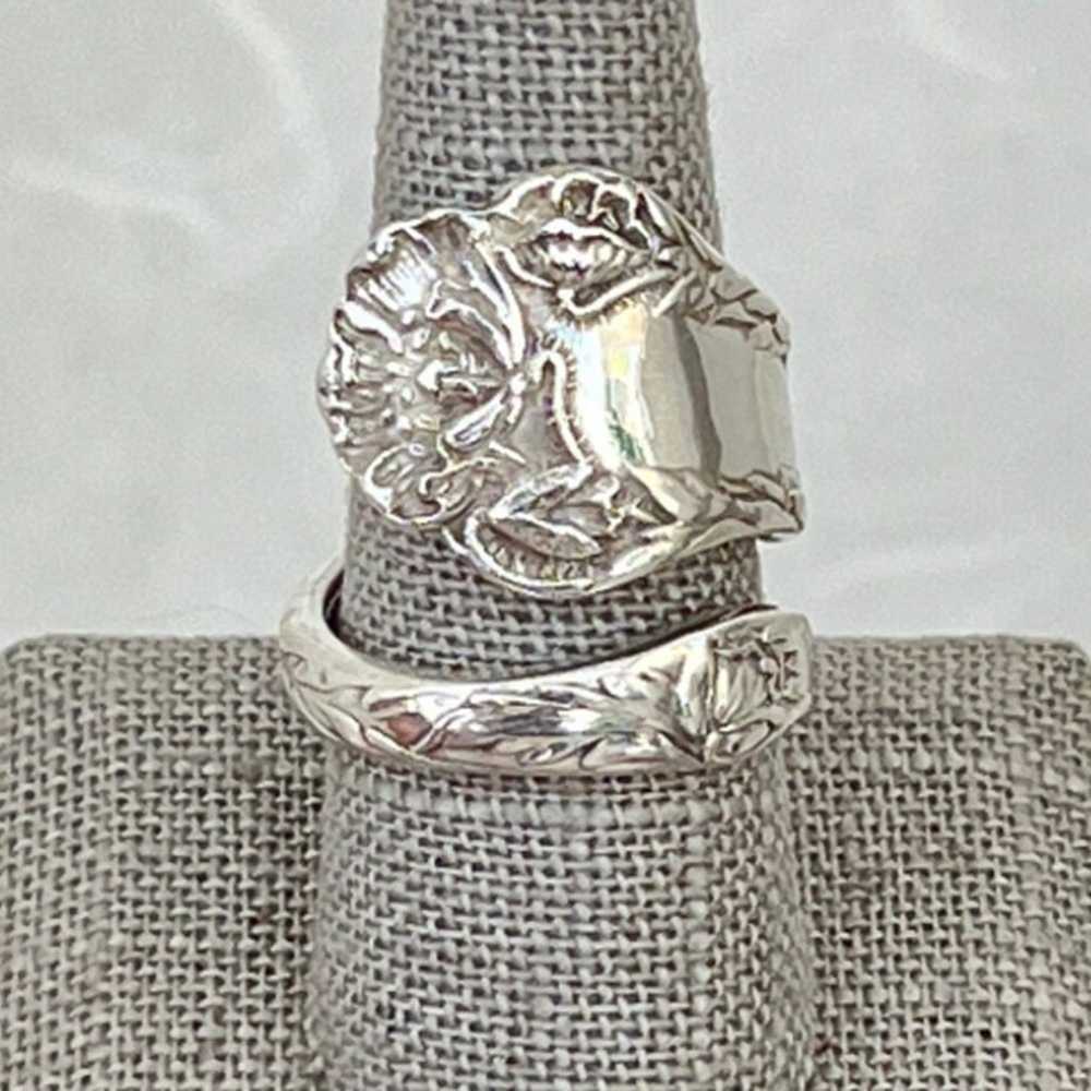 Vintage Solid Sterling Silver Spoon Ring SR-3864 - image 1