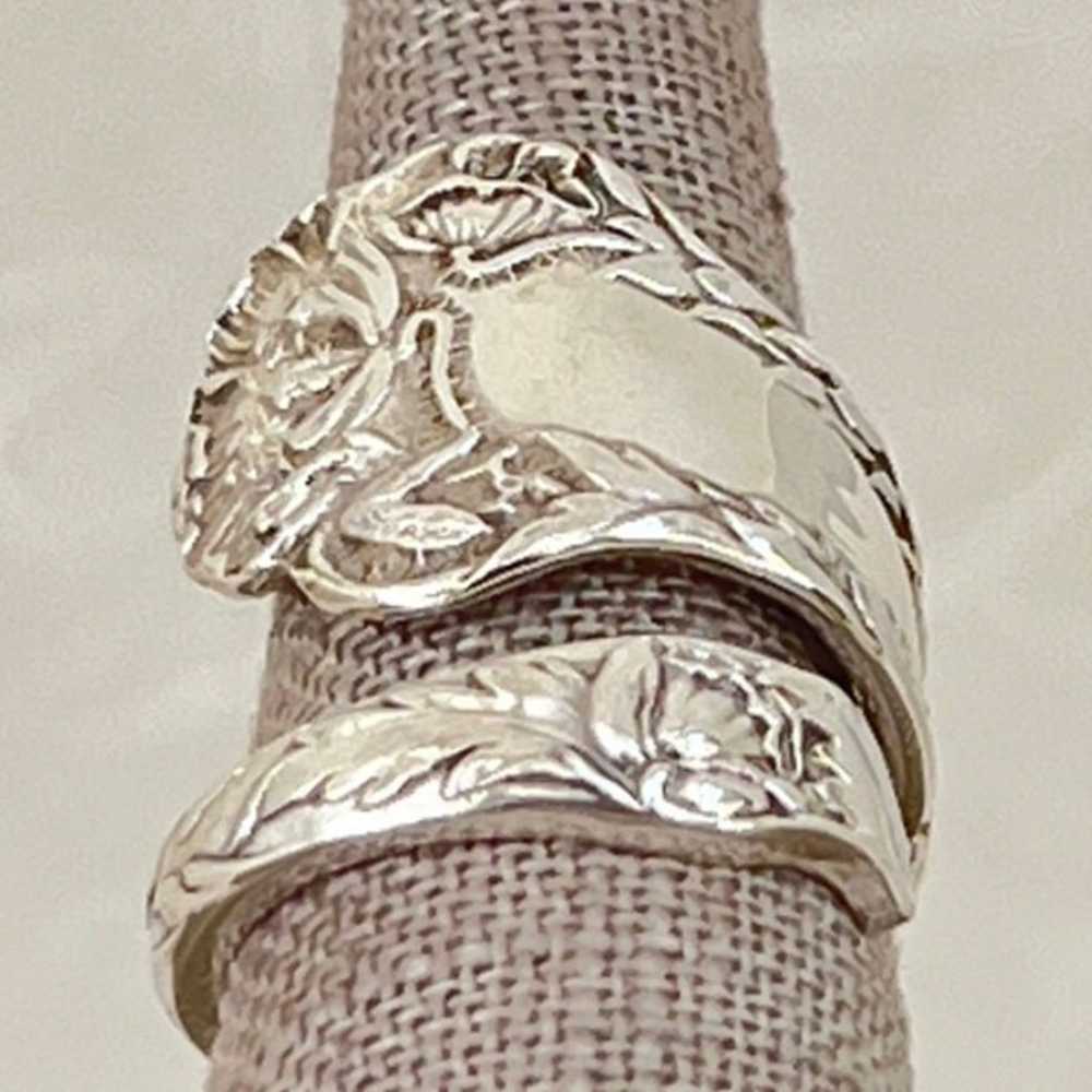 Vintage Solid Sterling Silver Spoon Ring SR-3864 - image 2