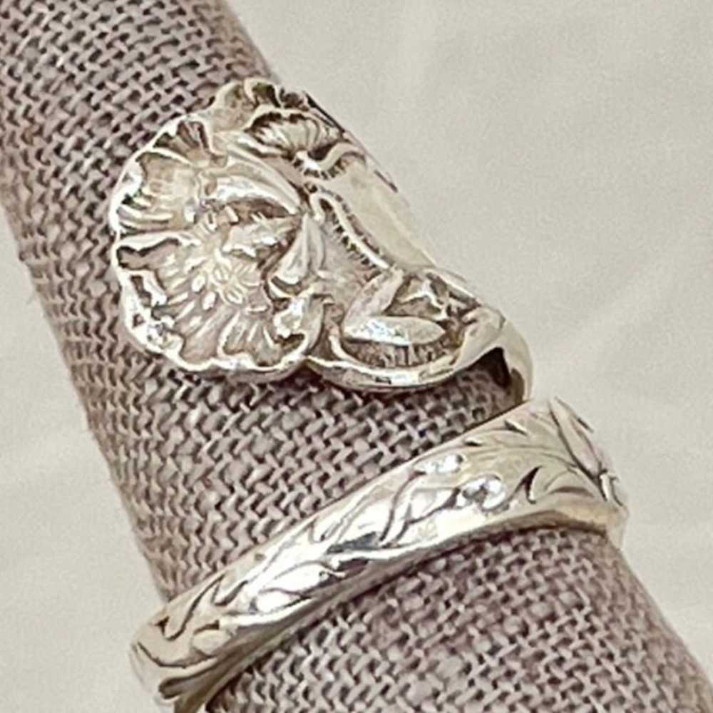 Vintage Solid Sterling Silver Spoon Ring SR-3864 - image 3