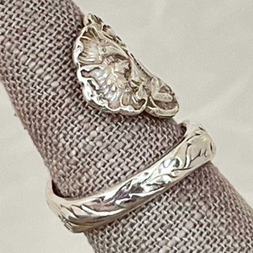 Vintage Solid Sterling Silver Spoon Ring SR-3864 - image 4