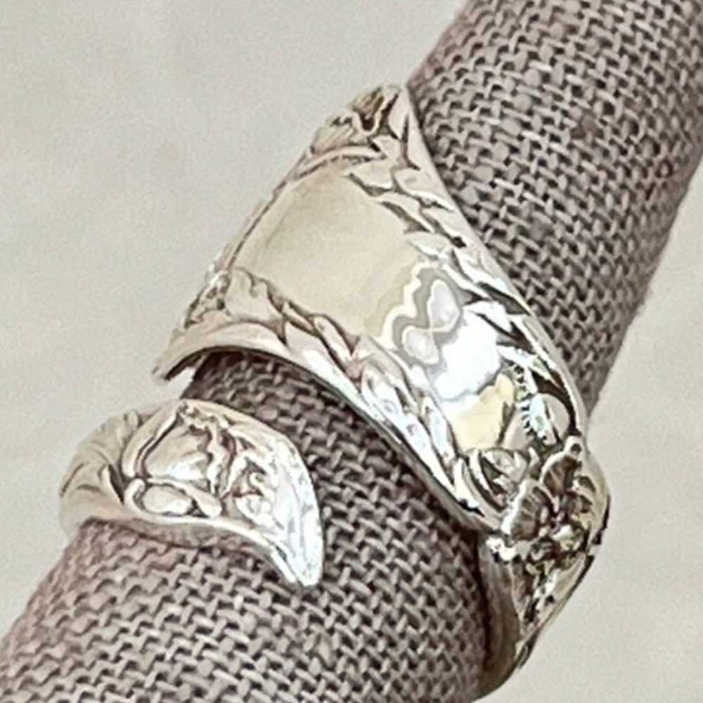 Vintage Solid Sterling Silver Spoon Ring SR-3864 - image 7