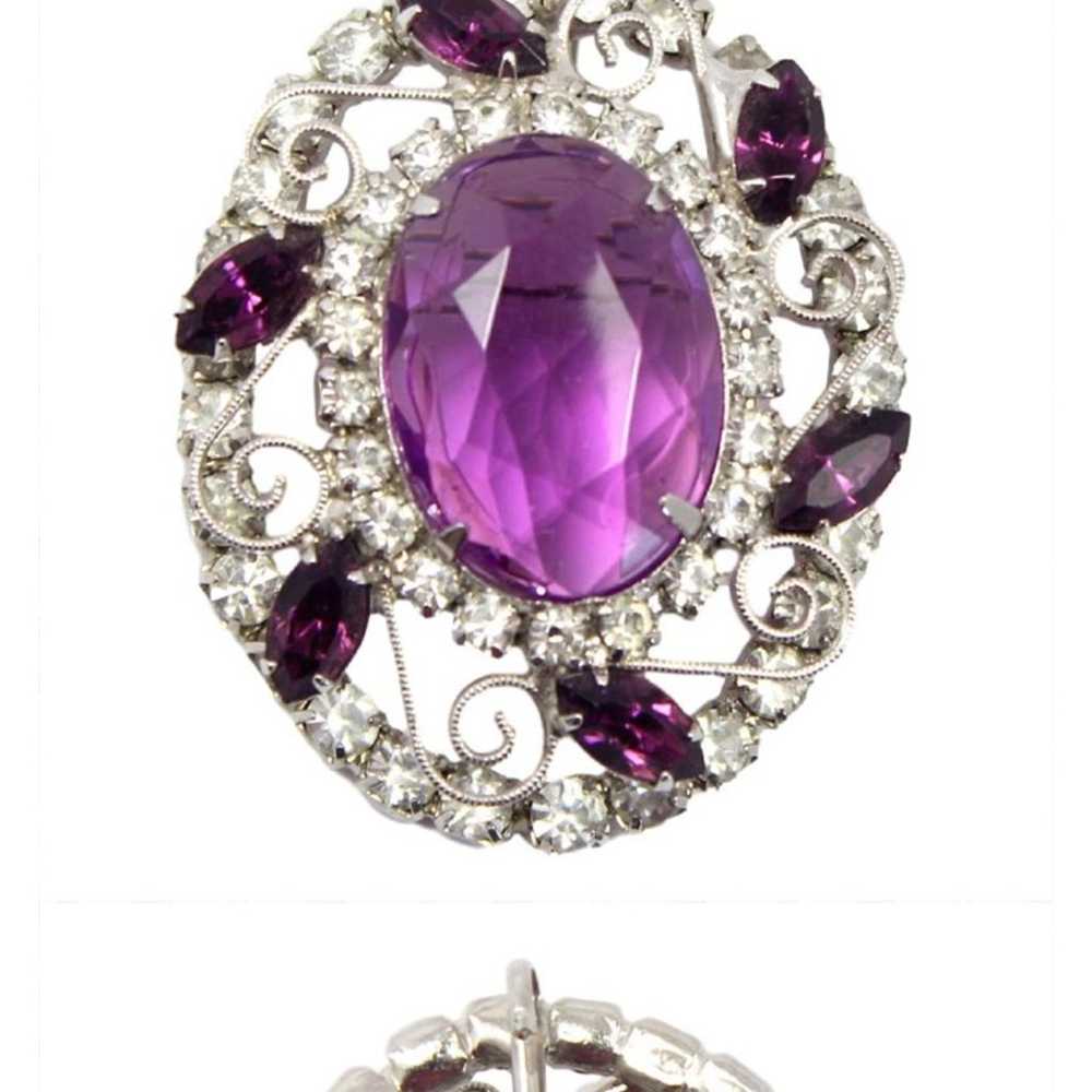 Rare Juliana Delizza & Elster Amethyst pin pendant - image 4