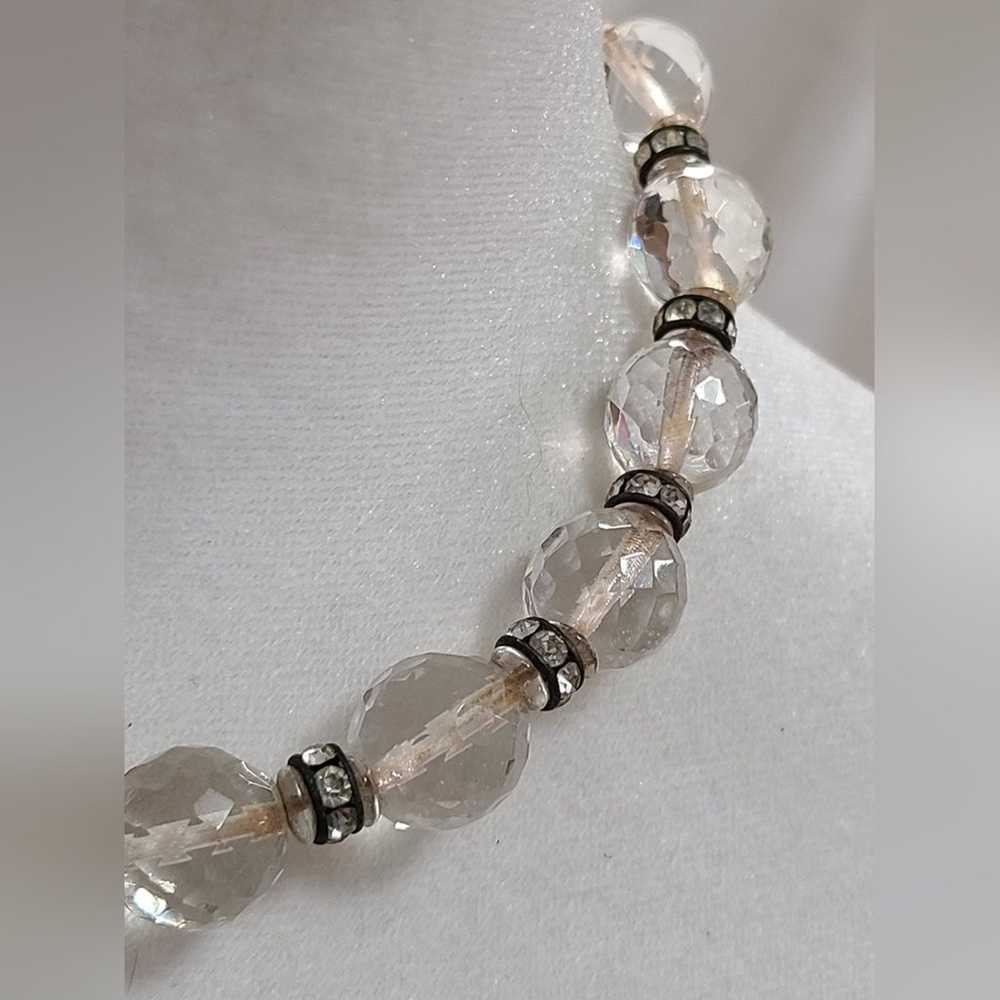 Vintage Faceted Crystal Beaded Necklace - image 5